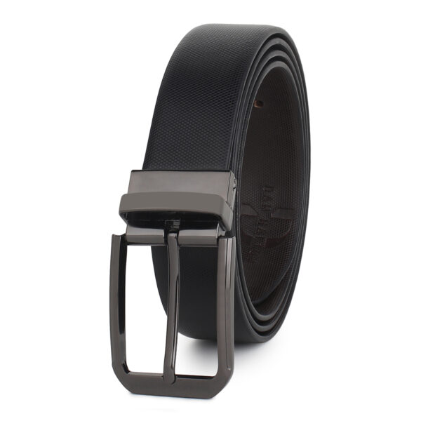 Football B Pu Leather Reversible Belt for Men